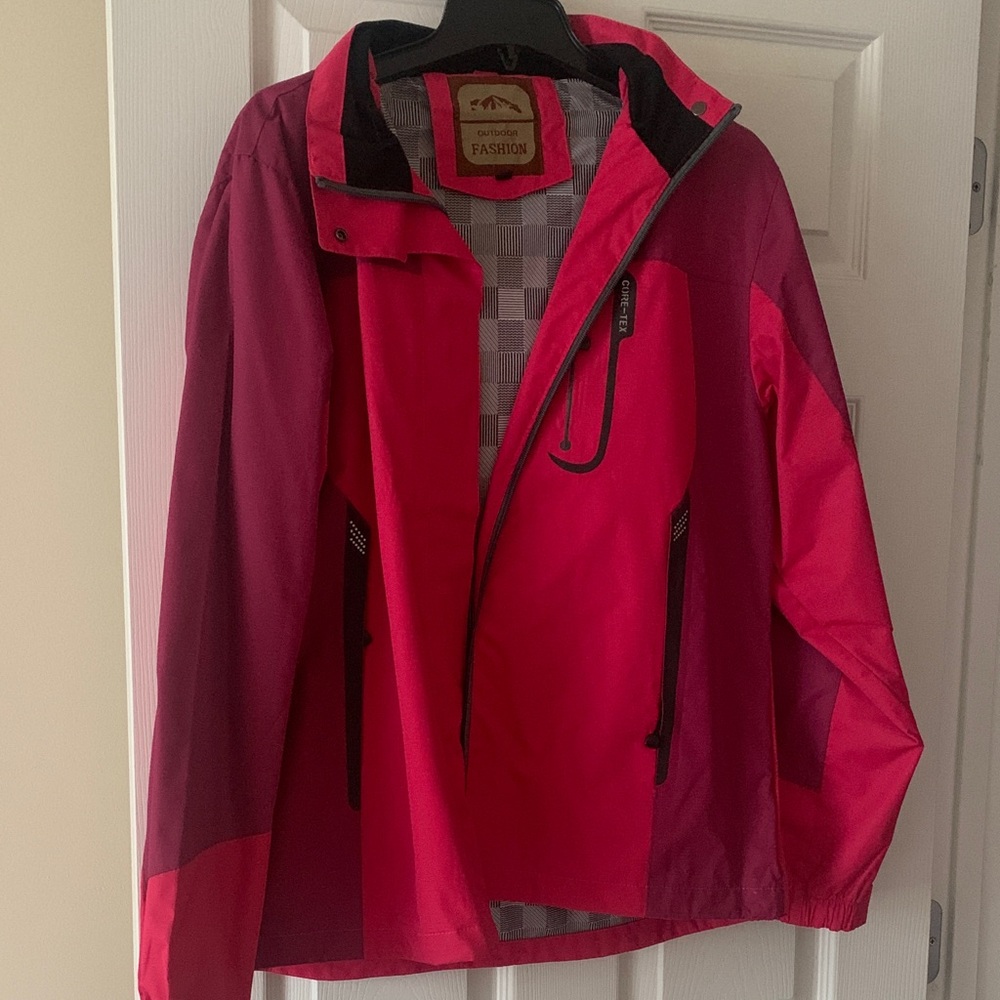 GORE-TEX pink w Purple Trim Jacket with Black Details